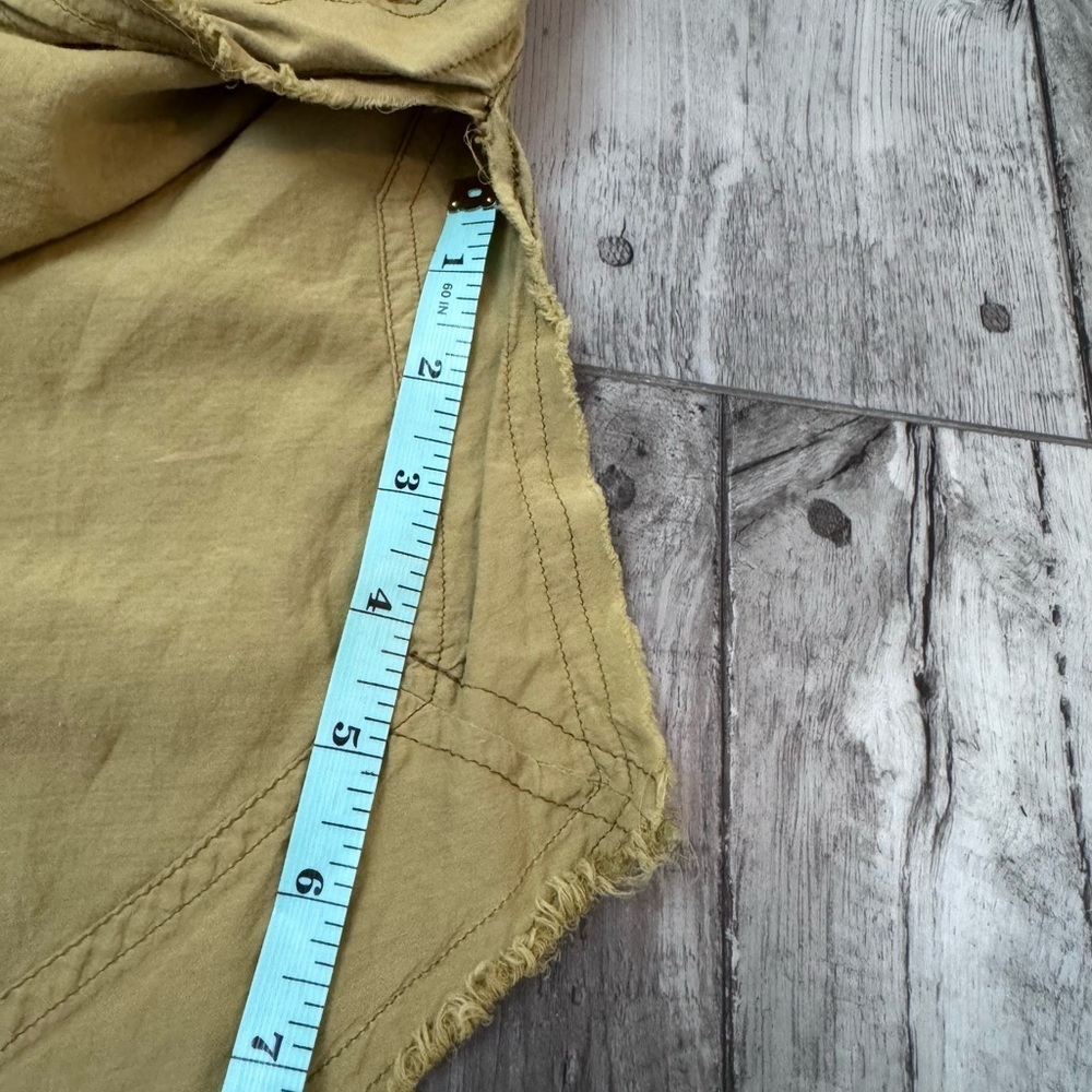 Anthropologie Pilcro Khaki Brown Long Sleeve Button Front Tunic Small Oversized - Picture 5 of 6